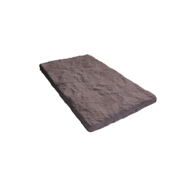 close up of edenstone bushstone stepper in charcoal against an all white background