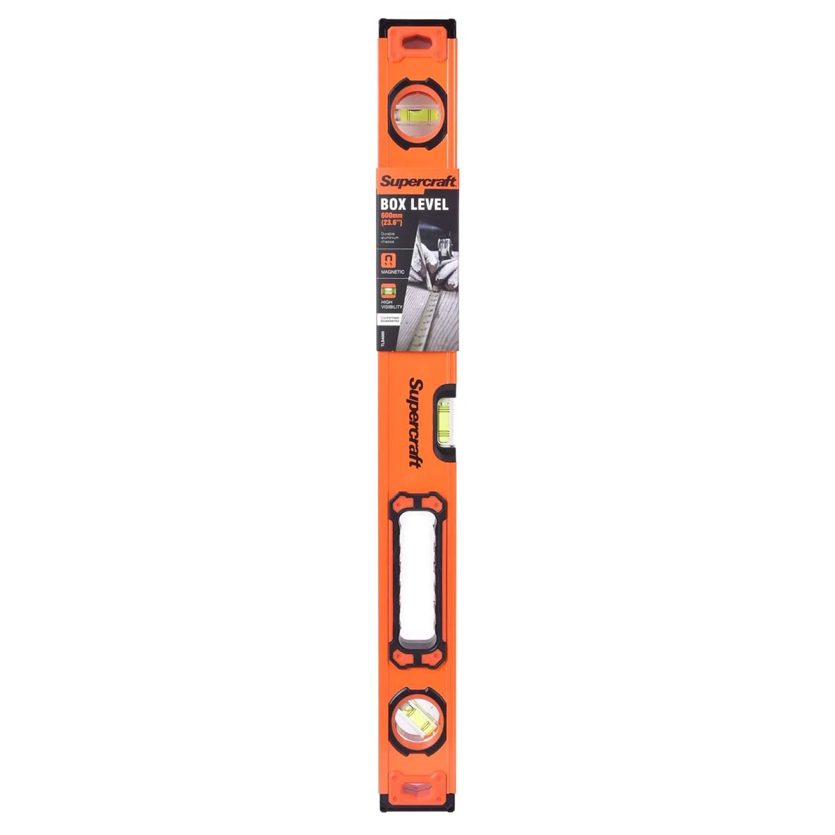 Image of the Supercraft 600mm box level in bright orange colouring pictured against an all white background