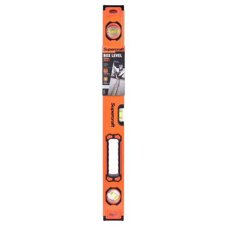 Image of the Supercraft 600mm box level in bright orange colouring pictured against an all white background