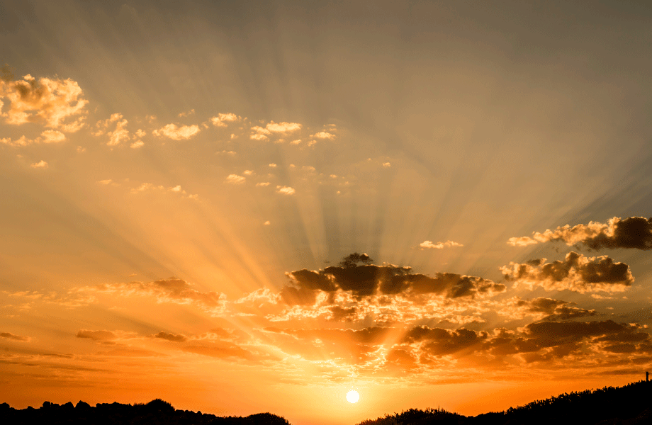 image of an orange sunset