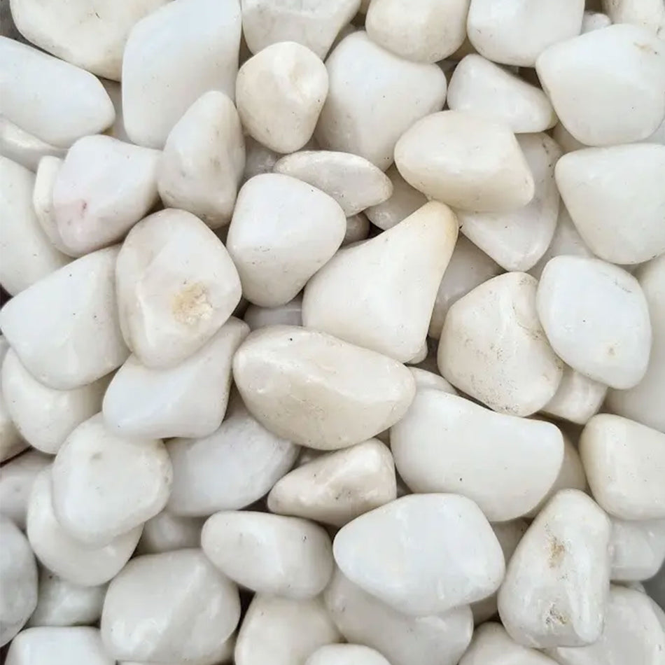 Kashmiri-White Polished Pebbles