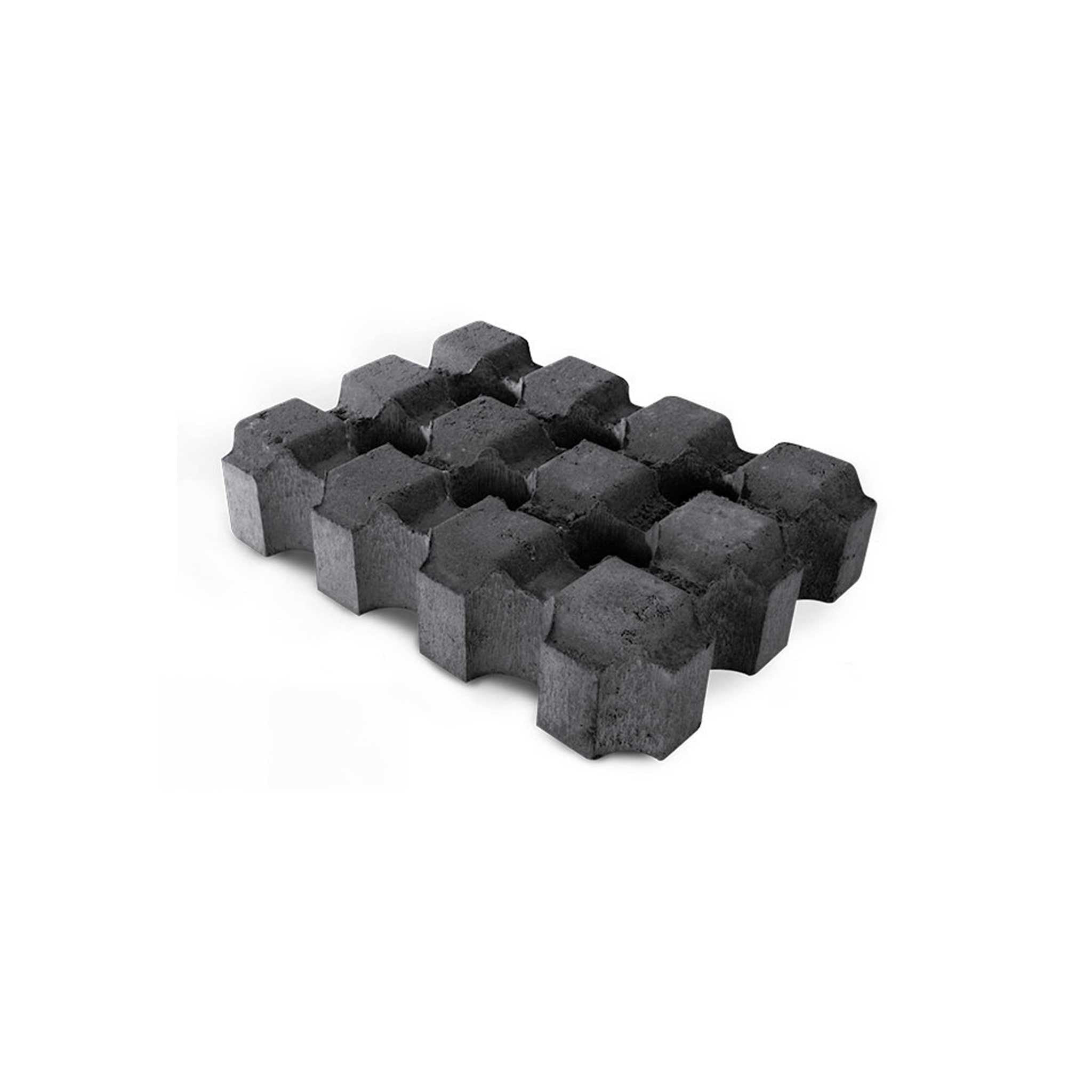 charcoal paver on a white background