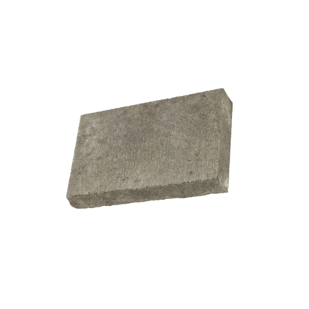 Rectangular concrete block on a white background