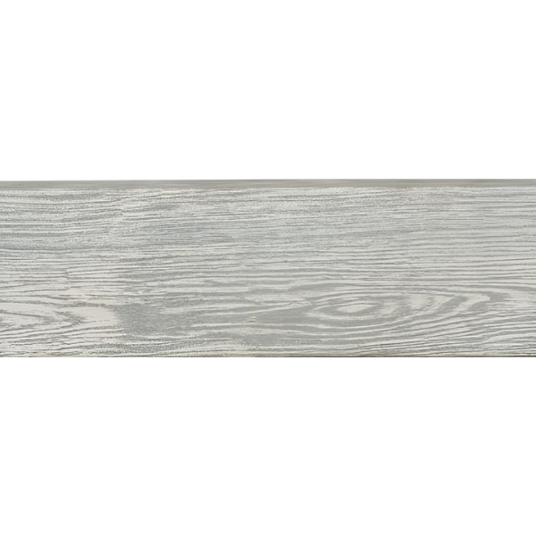 Wooden llook panel with a light gray finish on a white background