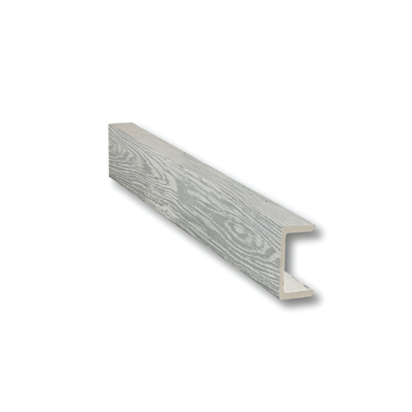 Wooden molding strip on a white background