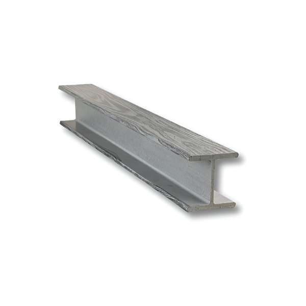 Metal I-beam on a white background