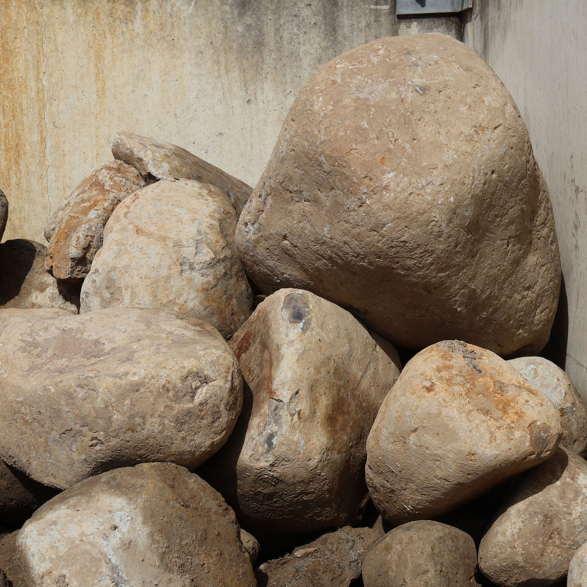 large rocks clustered