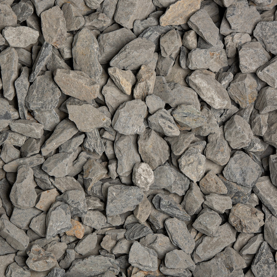 Close-up of gray gravel stones