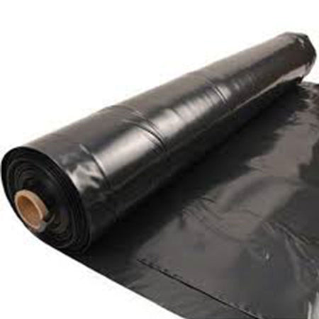 Black plastic landscaping accessory by Plascorp, 4 meters wide, shown in the image with textured surface and flexible material.