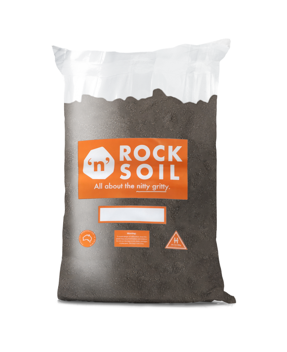 Bag of crusher dust with a visible brand logo on a white background