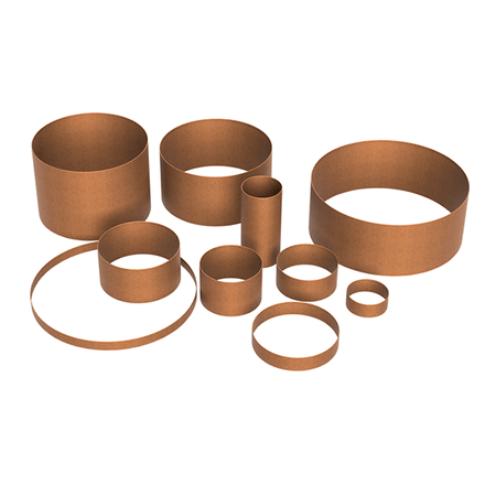 Rust red circular garden steel rings