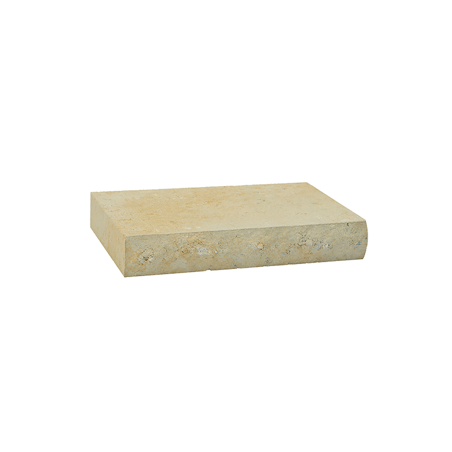 Beige stone slab on a white background