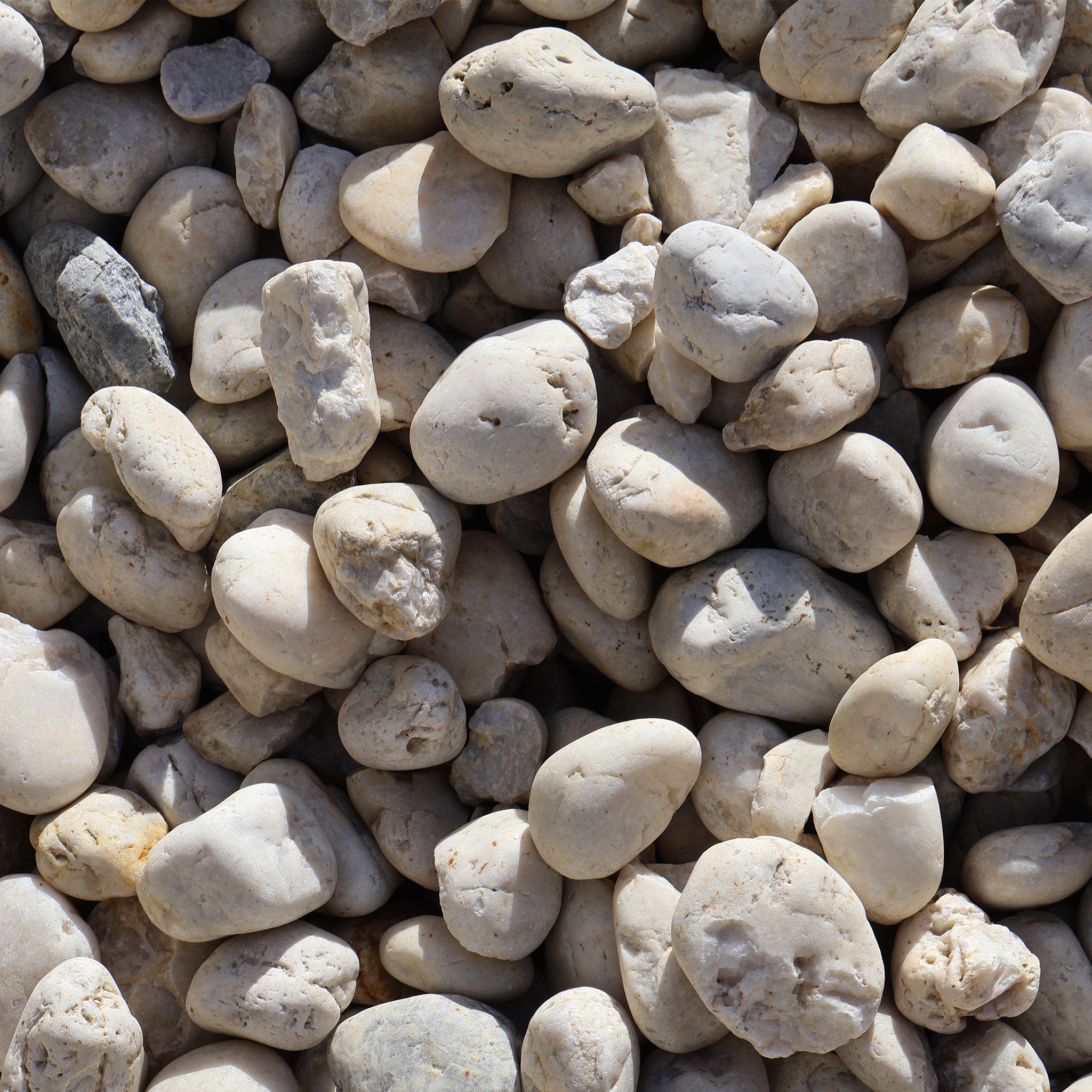 Close-up of small pebbles and stones