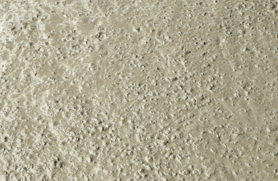 close up image of wet concrete